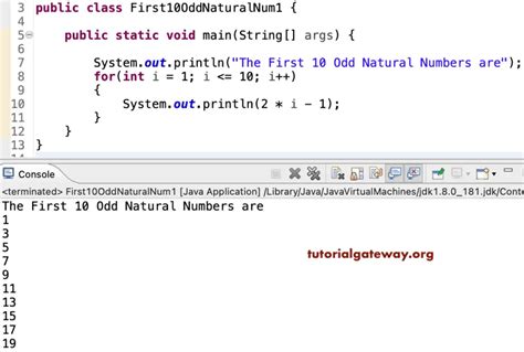 print odd numbers in java|Java Program to print Odd numbers from 1 to n or 1 to 100.